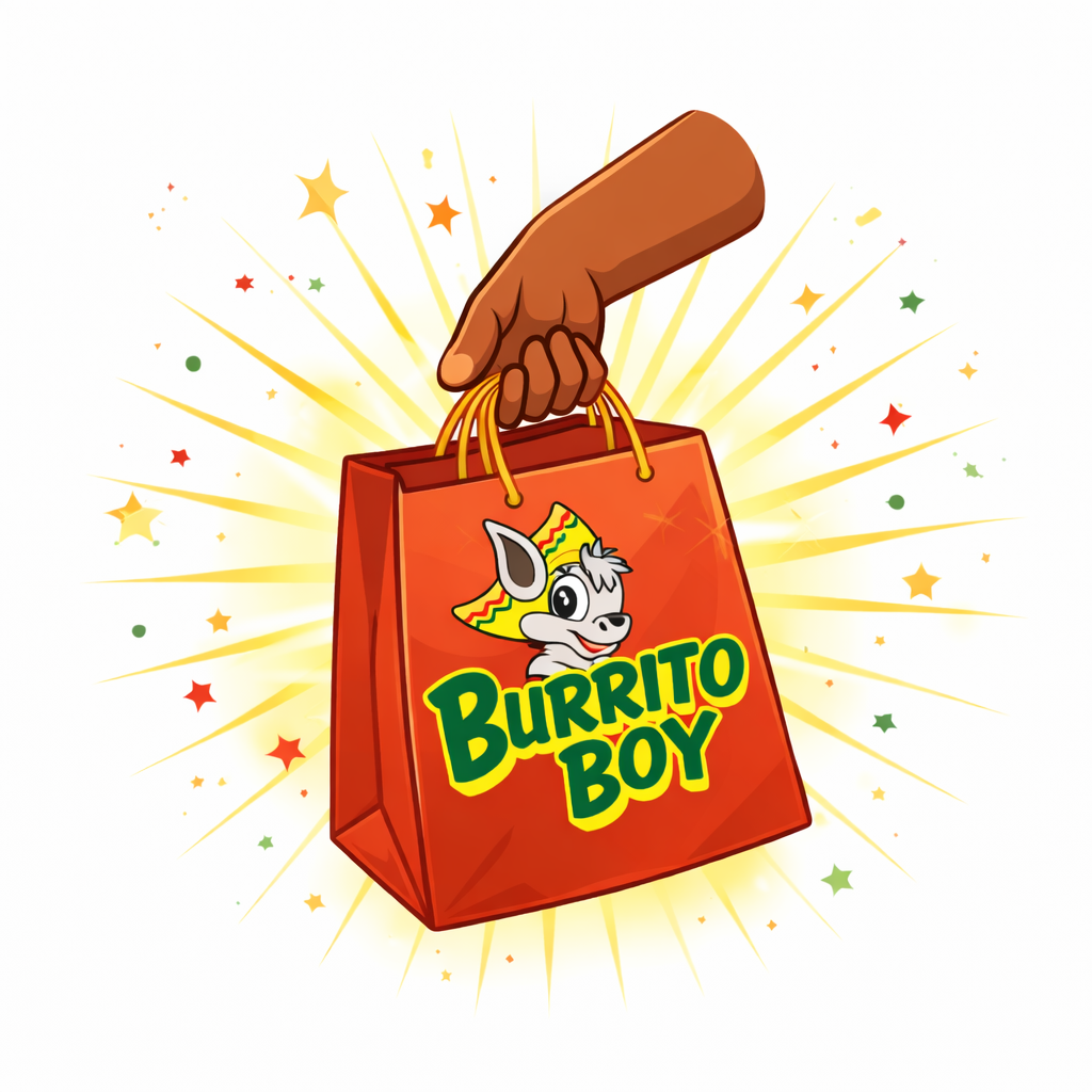 Delicious Burrito Boy food ready for pickup